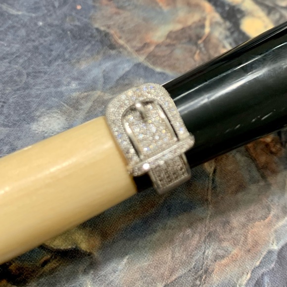 925 cubic zirconia belt ring BNWOT size 4.5 - Picture 5 of 6